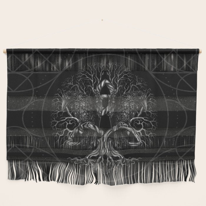 Tree of life -Yggdrasil with ravens Wall Hanging Gallery Image 1