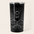 Tree of life -Yggdrasil with ravens Travel Mug Gallery Image 1