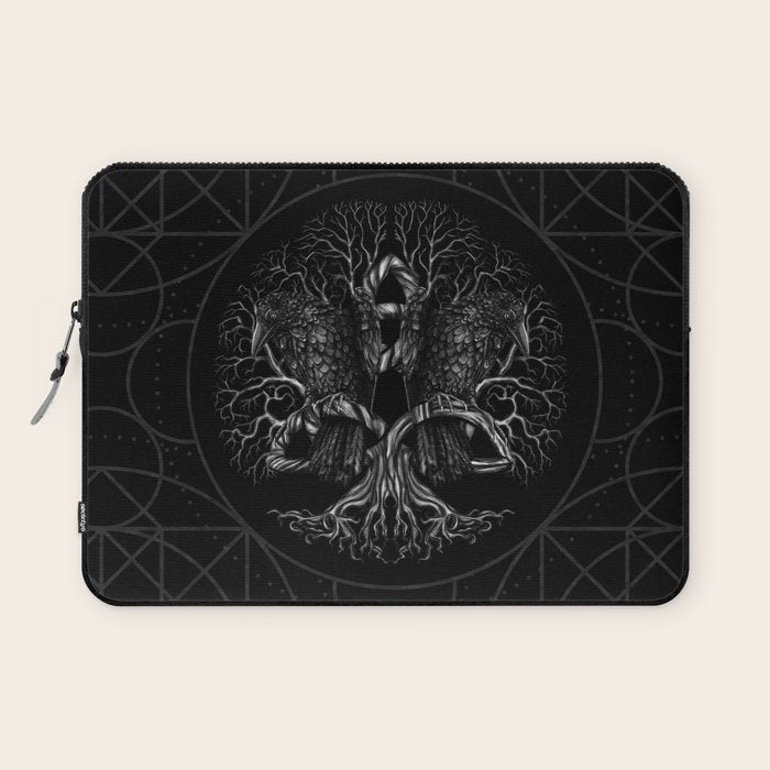 Tree of life -Yggdrasil with ravens Laptop Sleeve Gallery Image 1