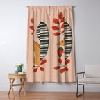 Squirrel in a Pink Autumn Window Curtain Gallery Image 5