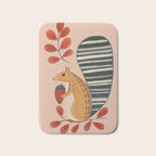 Squirrel in a Pink Autumn Bath Mat Gallery Image 1