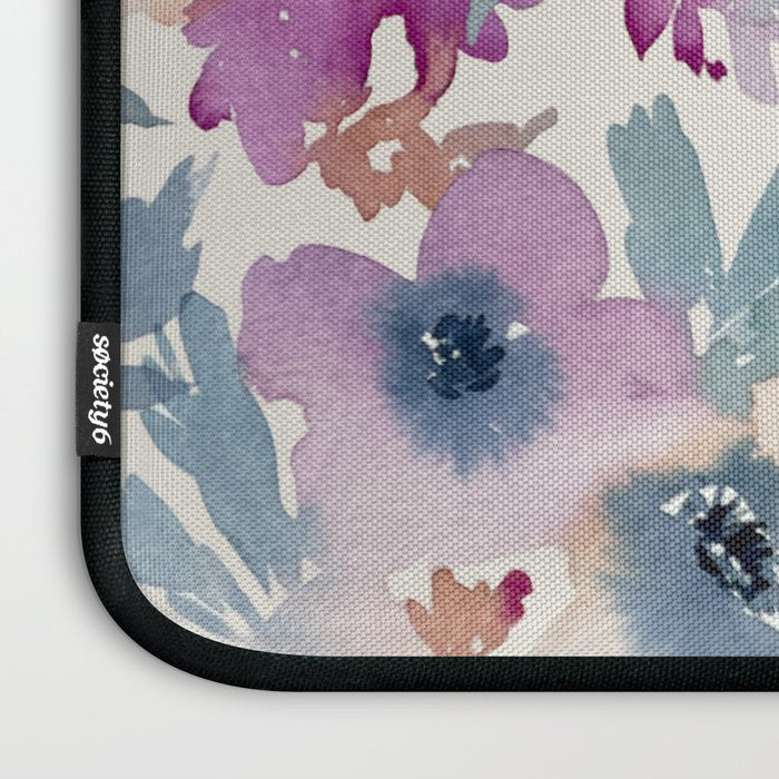 Abby Watercolor Florals Laptop Sleeve Gallery Image 3