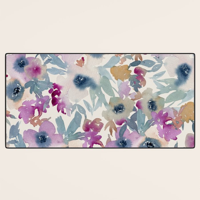 Abby Watercolor Florals Desk Mat Gallery Image 3