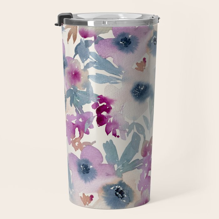 Abby Watercolor Florals Travel Mug Gallery Image 3