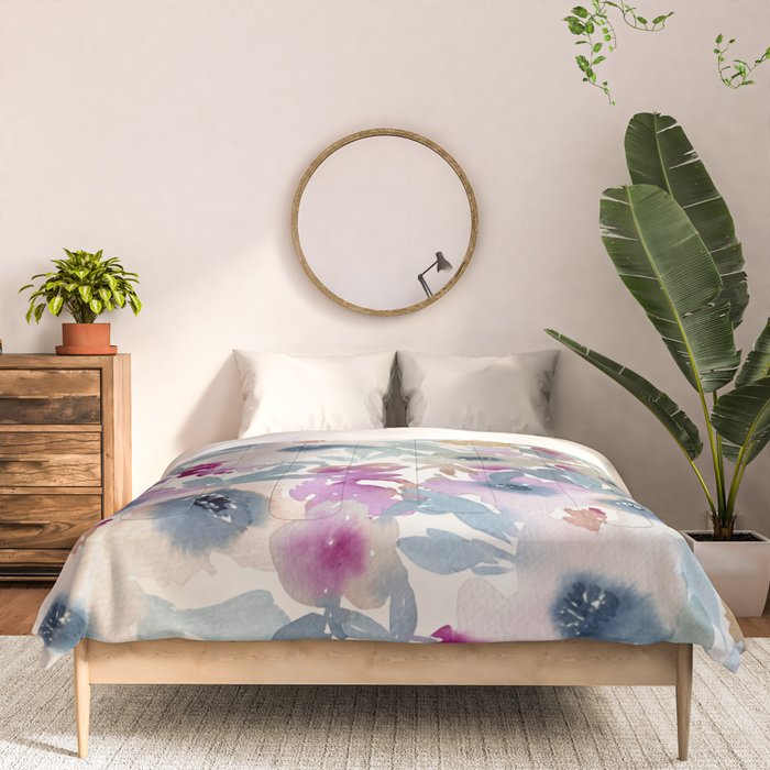 Abby Watercolor Florals Comforter Gallery Image 3