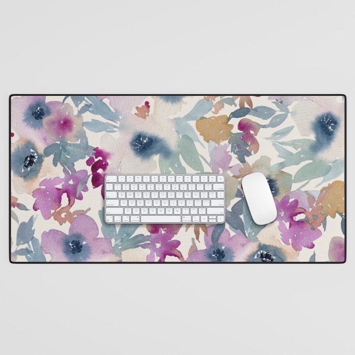 Abby Watercolor Florals Desk Mat Gallery Image 1