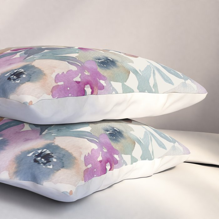 Abby Watercolor Florals Pillow Sham Gallery Image 3