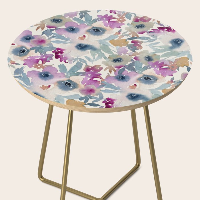 Abby Watercolor Florals Side Table Gallery Image 2