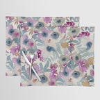 Abby Watercolor Florals Placemat Gallery Image 1