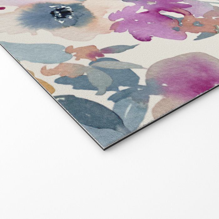 Abby Watercolor Florals Welcome Mat Gallery Image 2