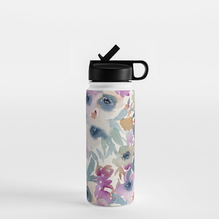 Abby Watercolor Florals Water Bottle Gallery Image 1