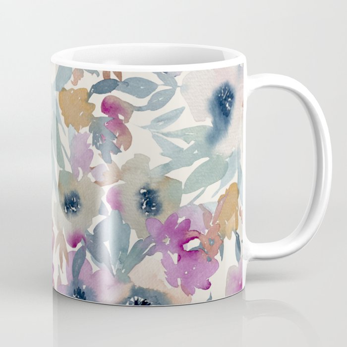 Abby Watercolor Florals Coffee Mug Gallery Image 1