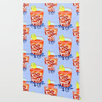 One More Bloody Mary Please, Cocktails Typography Happy Hour Alcohol, Weekend Drinks Beverages Summer Eclectic Lemon Painting Wallpaper Gallery Image 2