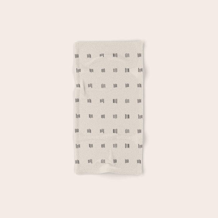desert check small - charcoal Bath Towel Gallery Image 1