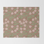 MILLIE TRELLIS MOCHA Inspired by PANTONE 17 1230 Mocha Mousse Throw Blanket Gallery Image 2