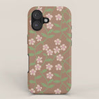 MILLIE TRELLIS MOCHA Inspired by PANTONE 17 1230 Mocha Mousse iPhone Case Gallery Image 1