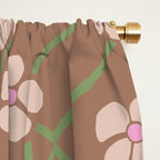 MILLIE TRELLIS MOCHA Inspired by PANTONE 17 1230 Mocha Mousse Window Curtain Gallery Image 2