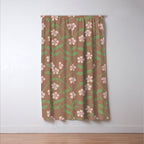 MILLIE TRELLIS MOCHA Inspired by PANTONE 17 1230 Mocha Mousse Window Curtain Gallery Image 3