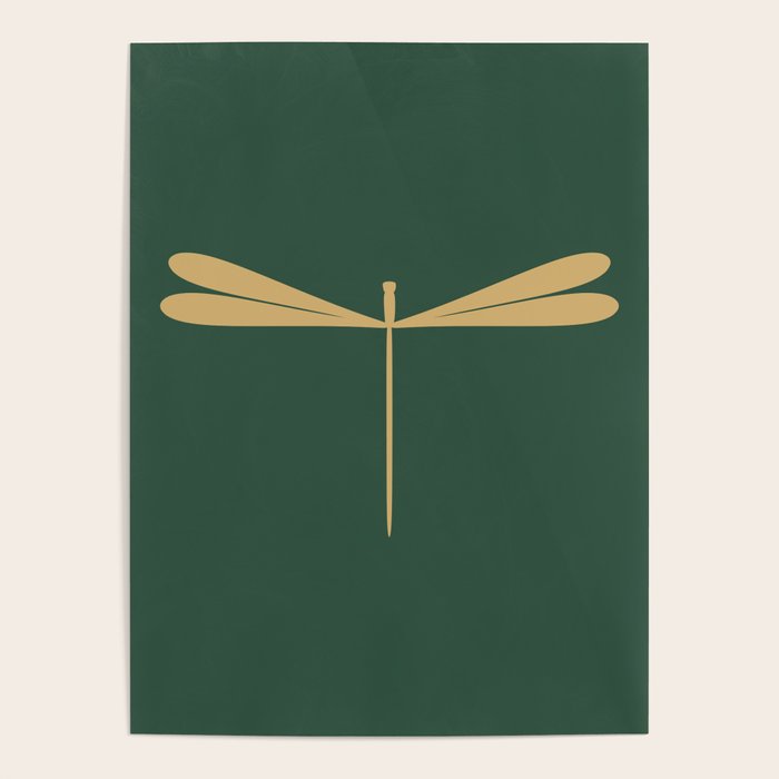 Dragonfly Pattern XVII Kelly Green Poster Gallery Image 4