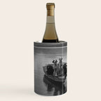Dogs on a boat black and white canine photograph portrait - photographs - photography Wine Chiller Gallery Image 2