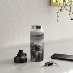 Dogs on a boat black and white canine photograph portrait - photographs - photography Water Bottle Gallery Image 4