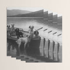 Dogs on a boat black and white canine photograph portrait - photographs - photography Wrapping Paper Gallery Image 3