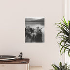 Dogs on a boat black and white canine photograph portrait - photographs - photography Poster Gallery Image 2