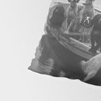 Dogs on a boat black and white canine photograph portrait - photographs - photography Pillow Sham Gallery Image 4