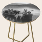 Dogs on a boat black and white canine photograph portrait - photographs - photography Side Table Gallery Image 2