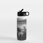 Dogs on a boat black and white canine photograph portrait - photographs - photography Water Bottle Gallery Image 1