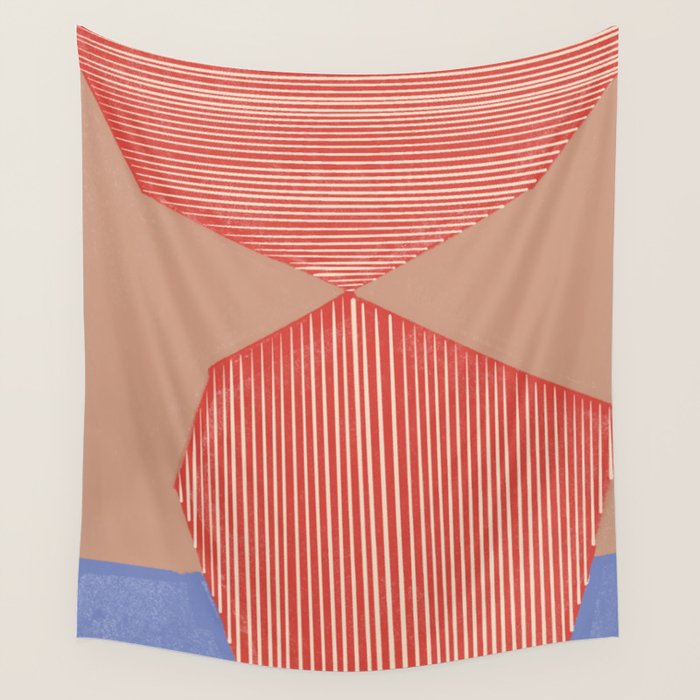 Modern Line Shape Wall Tapestry Gallery Image 1