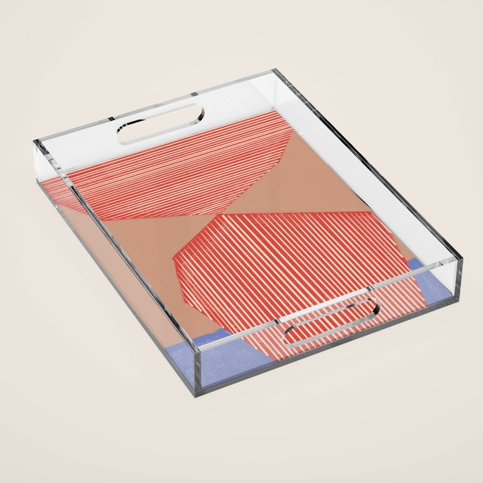 Modern Line Shape Acrylic Tray Gallery Image 1
