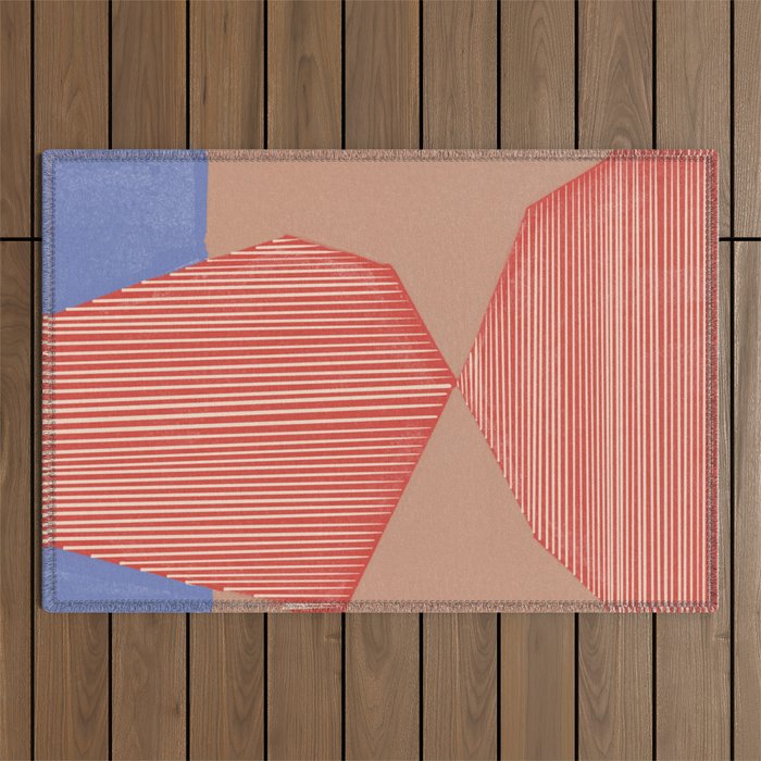 Modern Line Shape Outdoor Rug Gallery Image 1