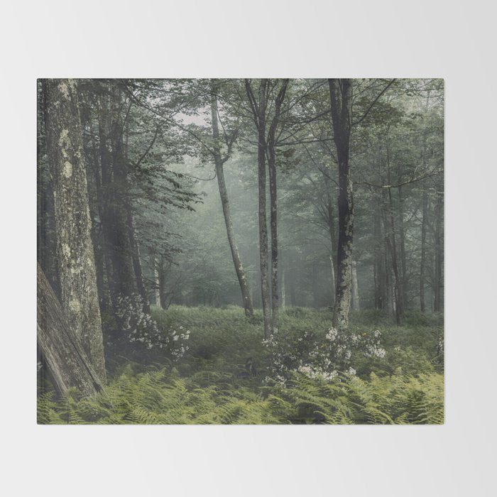 Forest Melody - Appalachian Mountains  Throw Blanket Gallery Image 2
