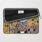 Gustav Klimt Style Tuxedo Cat with Geometric Patterns Laptop Sleeve Gallery Image 2