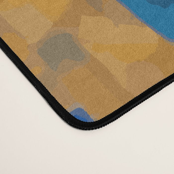 Gustav Klimt Style Tuxedo Cat with Geometric Patterns Desk Mat Gallery Image 4