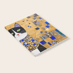 Gustav Klimt Style Tuxedo Cat with Geometric Patterns Notebook Gallery Image 2