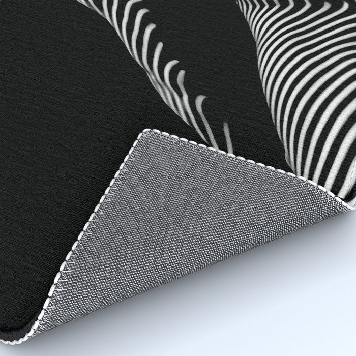 0077s-DJA Abstract Photograph of Seated Woman Striped by Light and Shade Rug Gallery Image 4