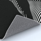 0077s-DJA Abstract Photograph of Seated Woman Striped by Light and Shade Rug Gallery Image 4
