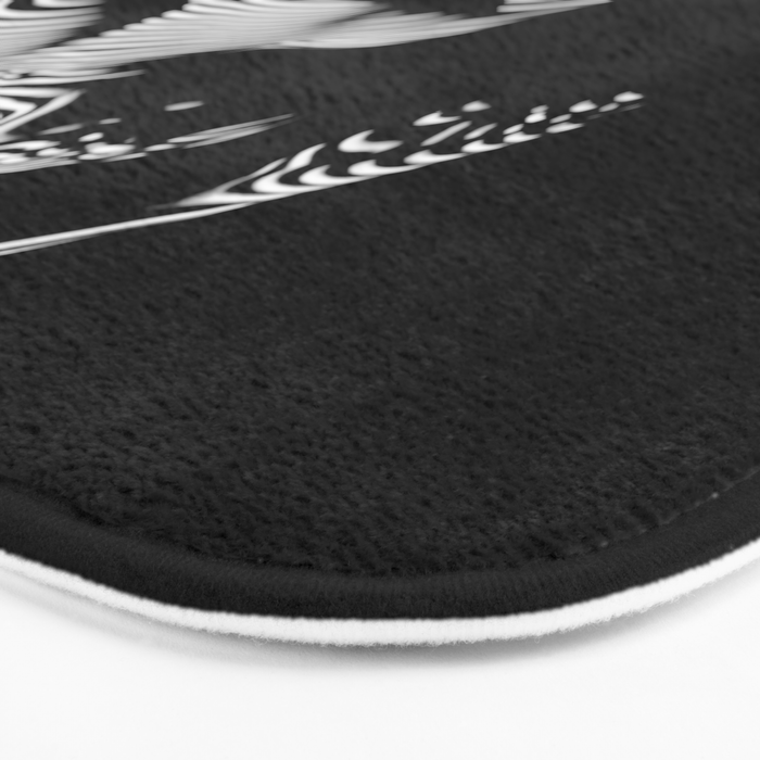 0077s-DJA Abstract Photograph of Seated Woman Striped by Light and Shade Bath Mat Gallery Image 3