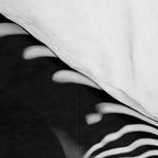 0077s-DJA Abstract Photograph of Seated Woman Striped by Light and Shade Comforter Gallery Image 4