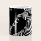0077s-DJA Abstract Photograph of Seated Woman Striped by Light and Shade Coffee Mug Gallery Image 4