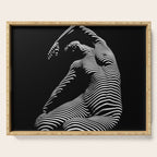 0077s-DJA Abstract Photograph of Seated Woman Striped by Light and Shade Serving Tray Gallery Image 1