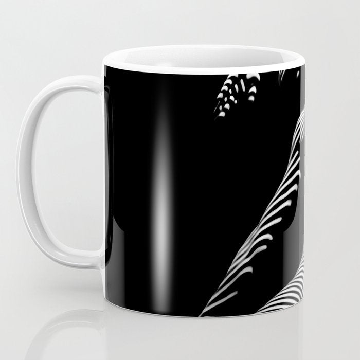 0077s-DJA Abstract Photograph of Seated Woman Striped by Light and Shade Coffee Mug Gallery Image 3