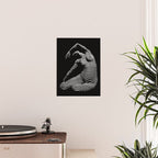 0077s-DJA Abstract Photograph of Seated Woman Striped by Light and Shade Poster Gallery Image 2