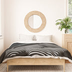 0077s-DJA Abstract Photograph of Seated Woman Striped by Light and Shade Duvet Cover Gallery Image 3