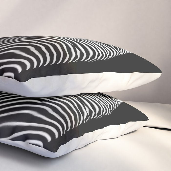 0077s-DJA Abstract Photograph of Seated Woman Striped by Light and Shade Pillow Sham Gallery Image 3