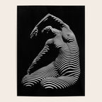 0077s-DJA Abstract Photograph of Seated Woman Striped by Light and Shade Poster Gallery Image 4