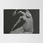 0077s-DJA Abstract Photograph of Seated Woman Striped by Light and Shade Rug Gallery Image 2
