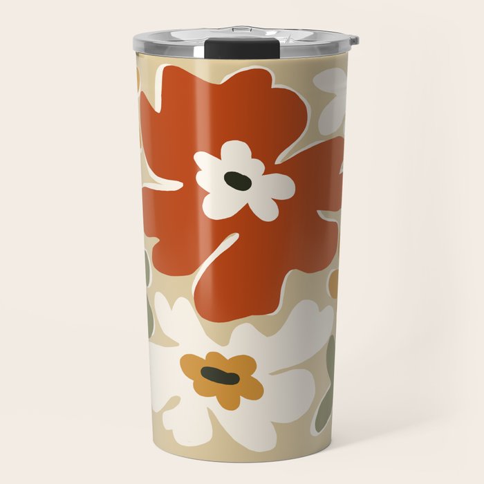 VINTAGE floral house  Travel Mug Gallery Image 1